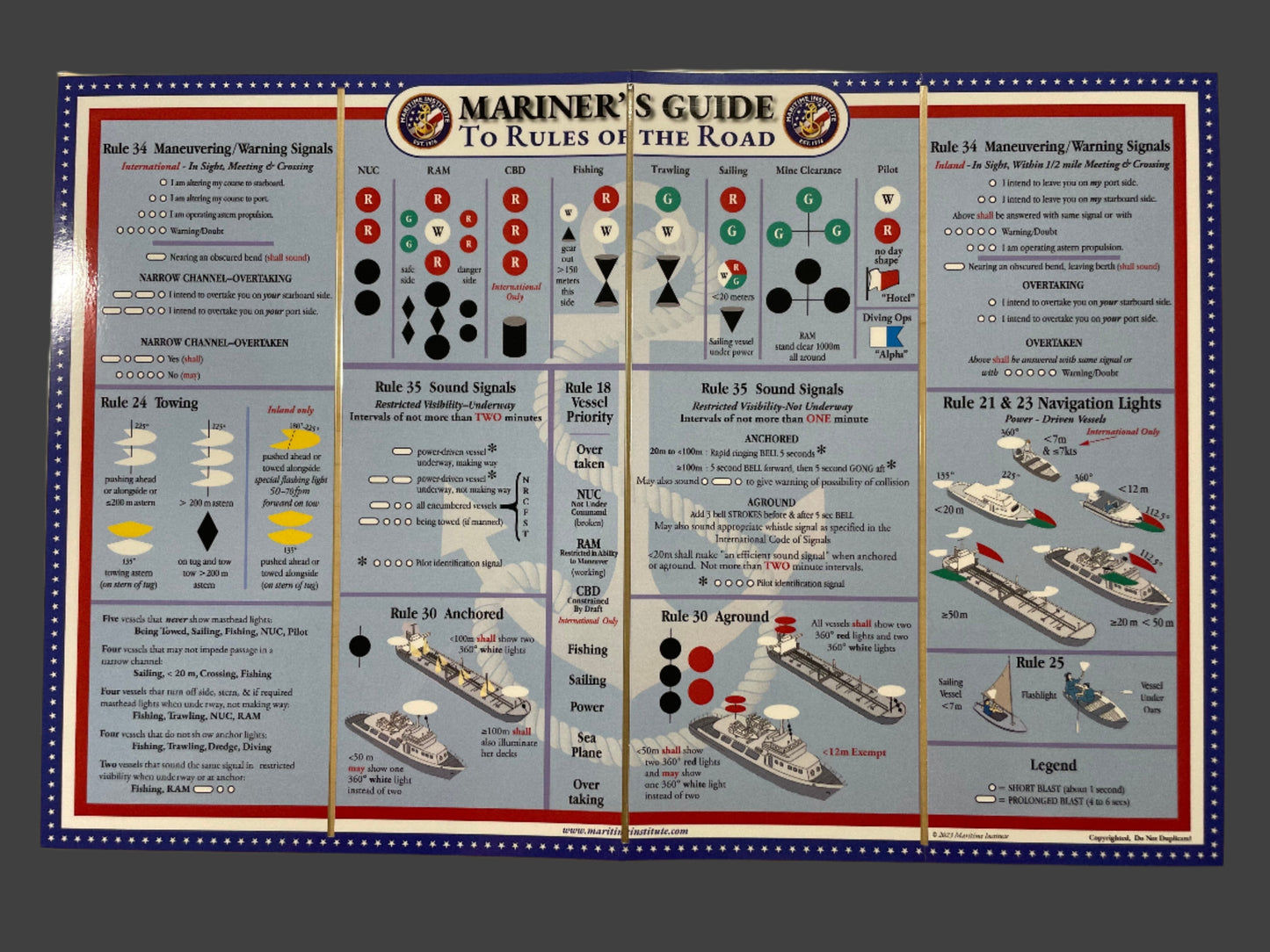 “Mariner’s Guide to Rules of the Road” Navigational Study Aid